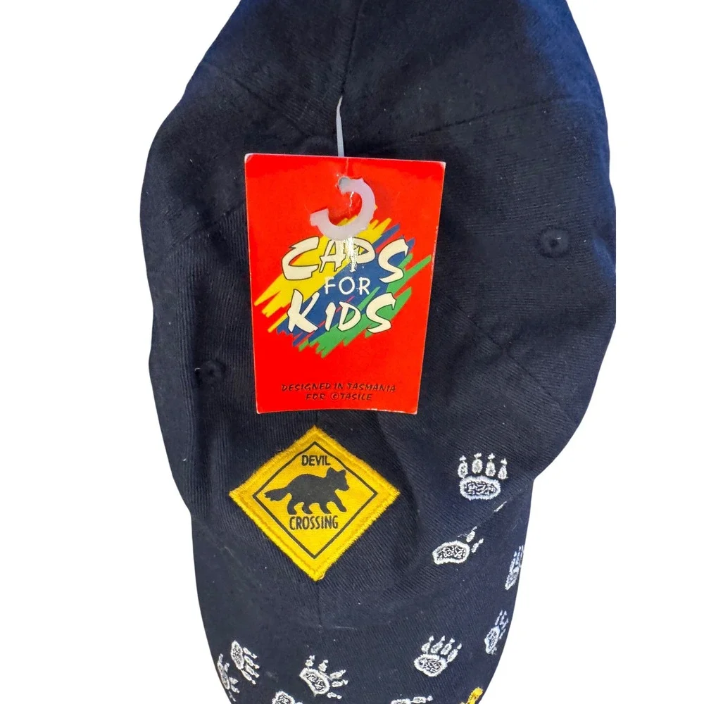 Caps For Kids Tasmanian Devil Crossing Navy Blue Souvenir Baseball Hat NWT